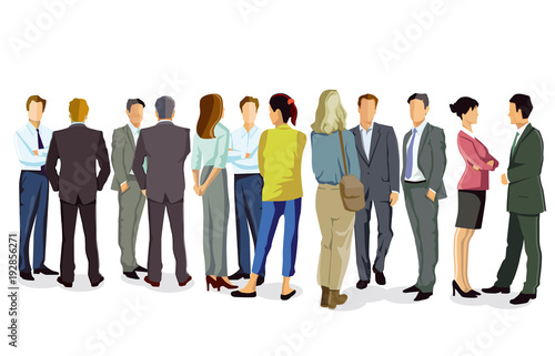 Versammlung einer Personengruppe Illustration