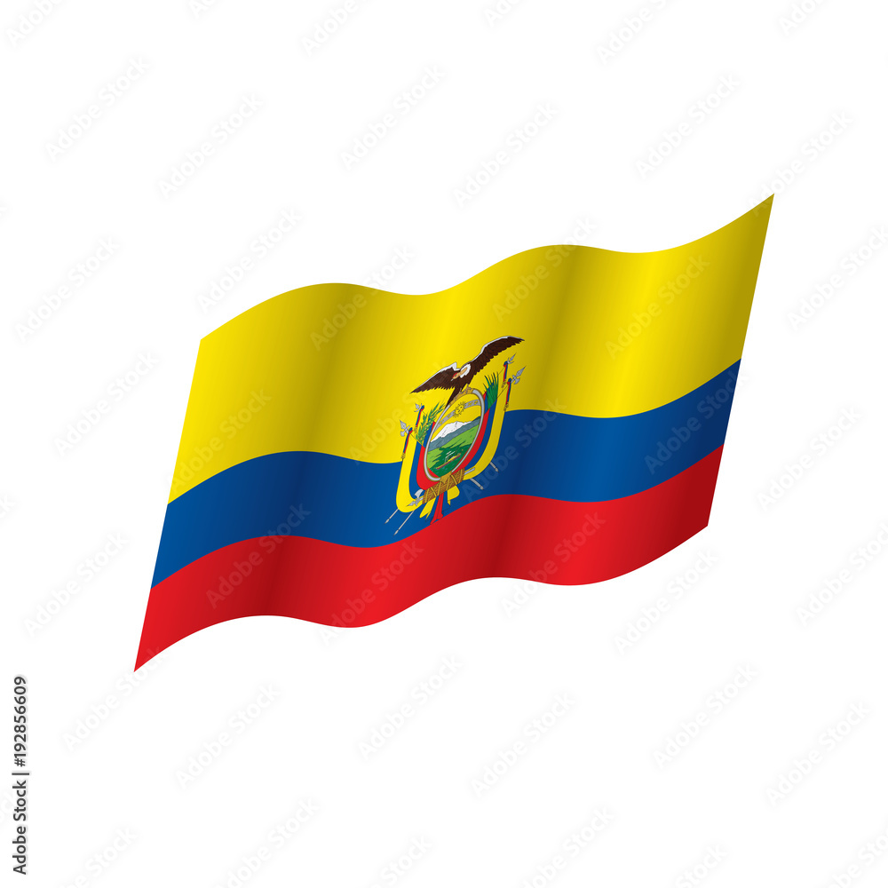 Ecuador flag, vector illustration Ecuador flag, vector illustration