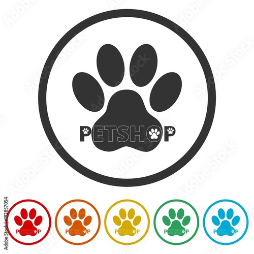 Pet shop icon, 6 Colors Included