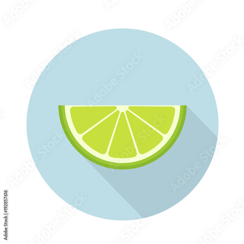 Lime icon flat cut