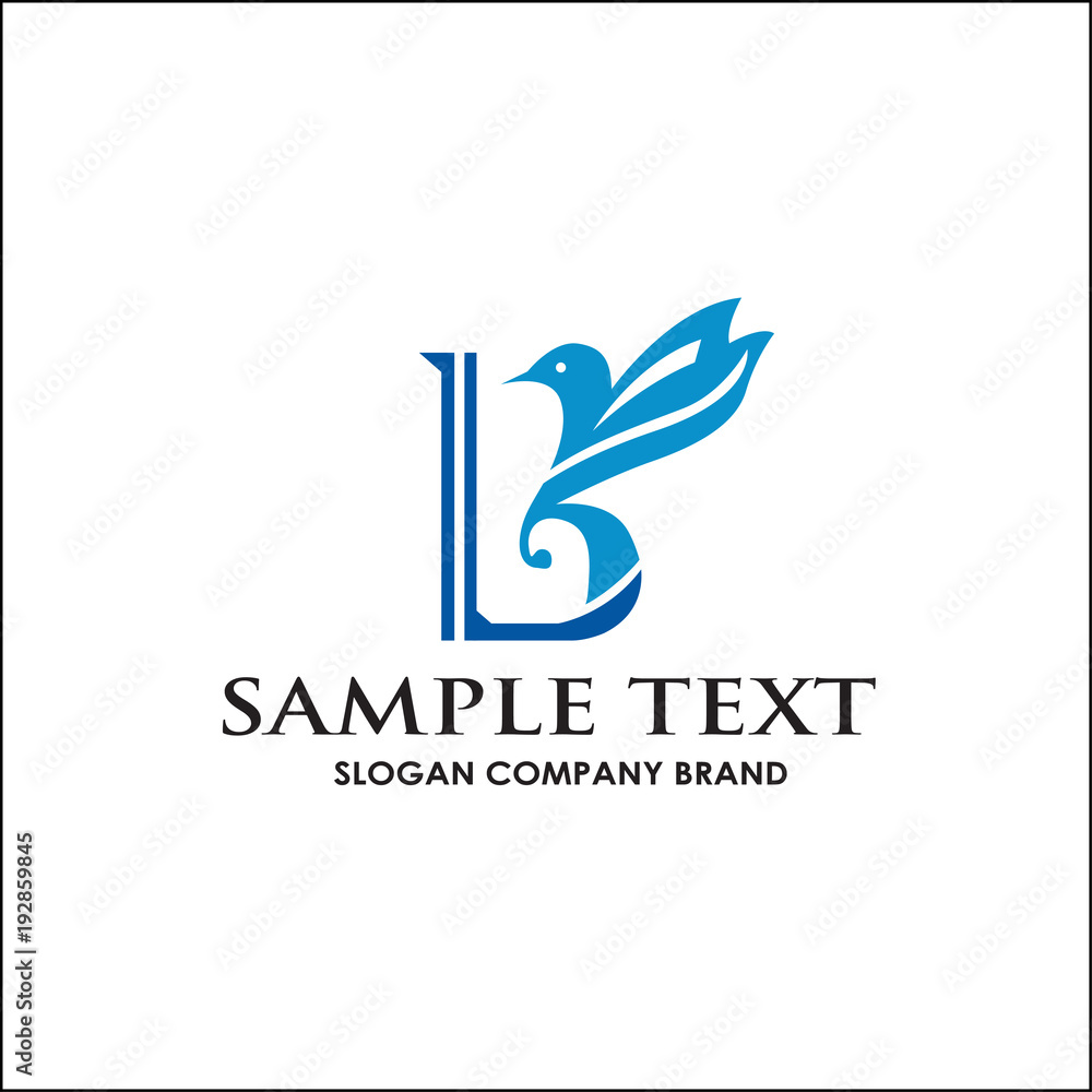 Fototapeta premium Logo type b custome bird