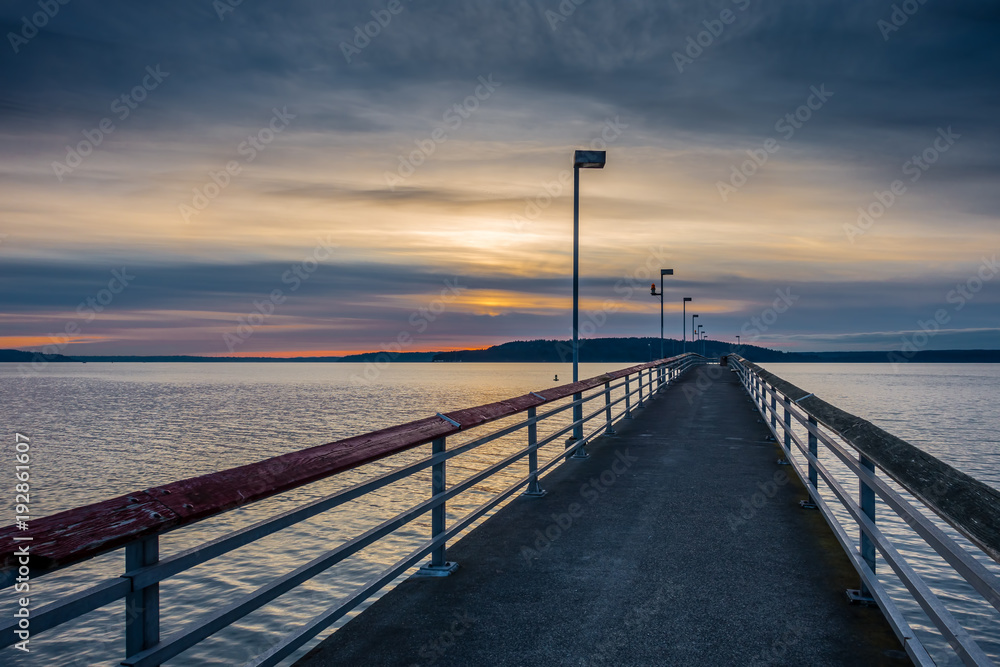 Pier And Cloudy Sunset 2