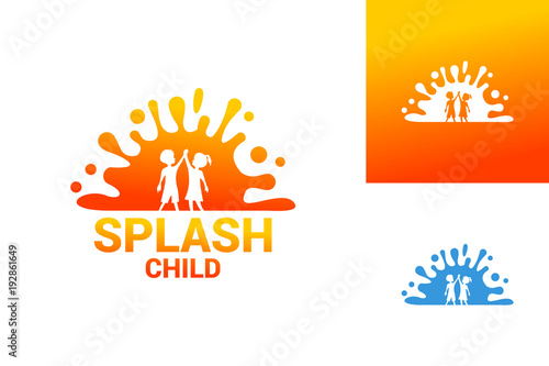 Splash Child Logo Template Design Vector, Emblem, Design Concept, Creative Symbol, Icon