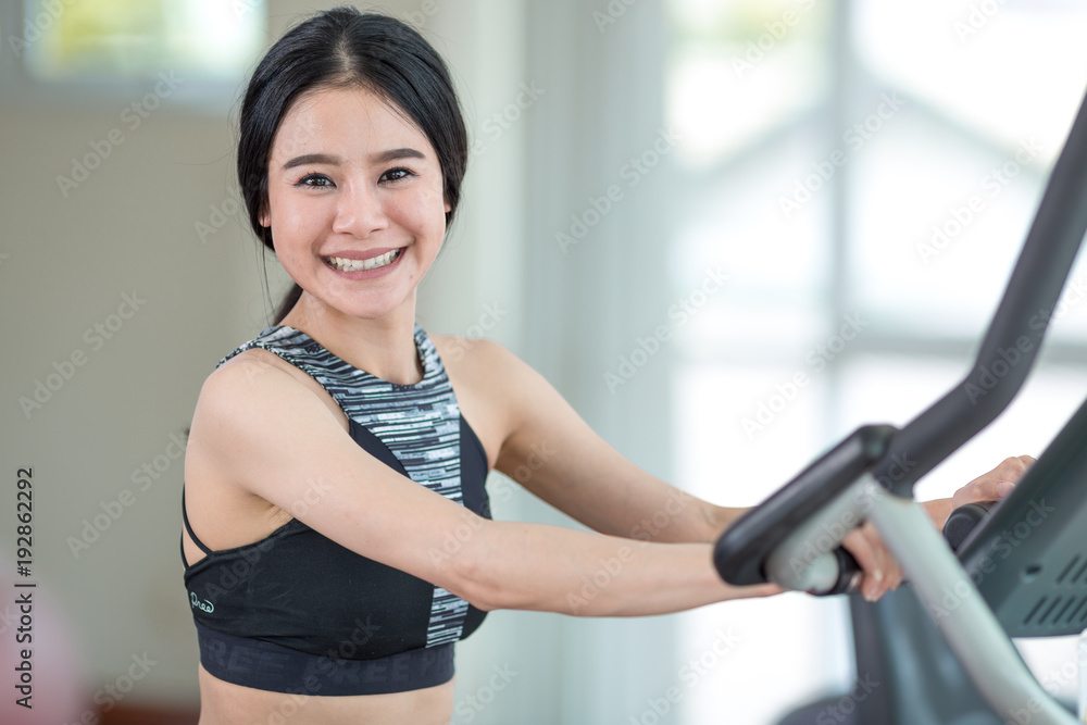 Woman hapiness when exercise. Woman hapiness when exercise.