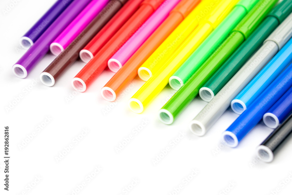 Set of different flower markers on a white background. Isolated. Set of different flower markers on a white background. Isolated.