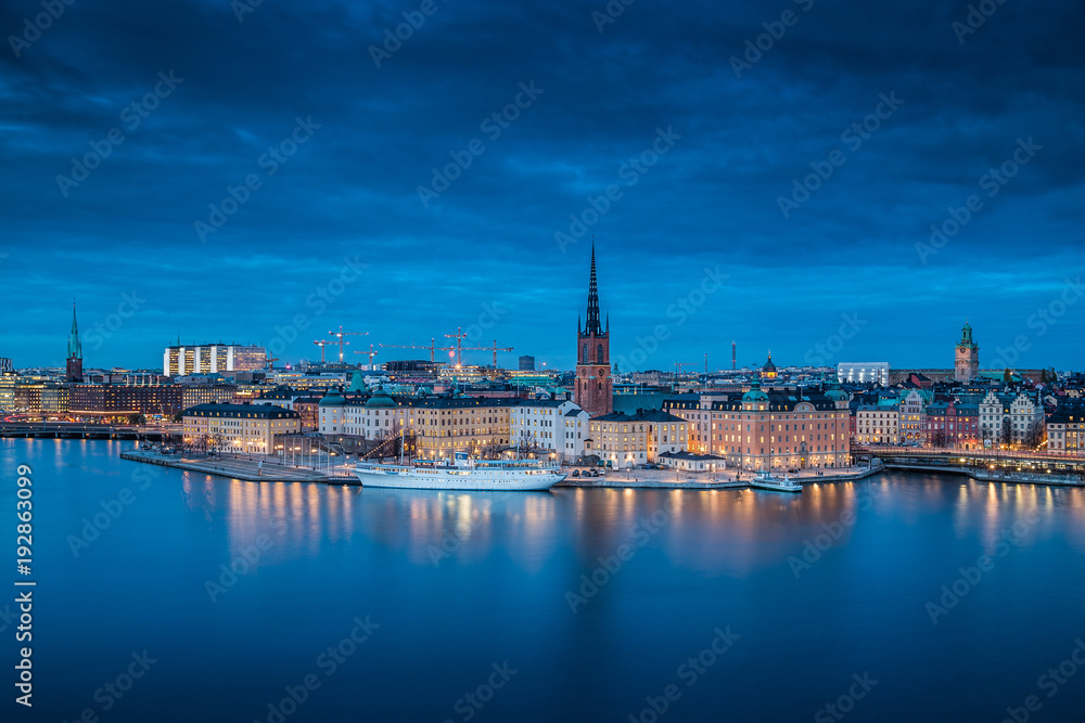 Twilight view of Stockholm, Sweden, Scandinavia