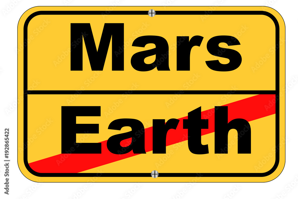 Fototapeta premium Mars and Earth - Space program in the near future