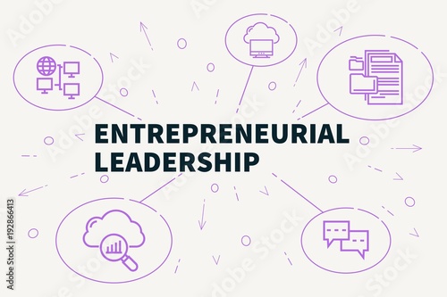 Fotografija Business illustration showing the concept of entrepreneurial leadership