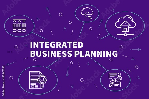Business illustration showing the concept of integrated business planning