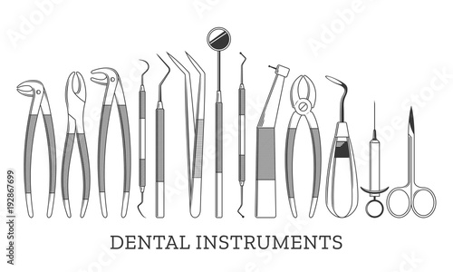 Dental instrument icons