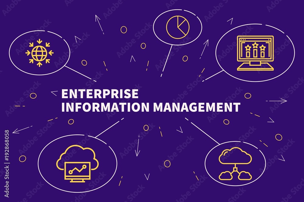 Business illustration showing the concept of enterprise information management