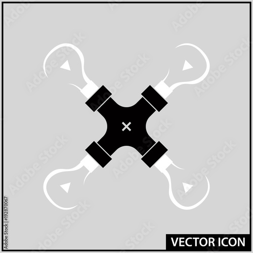 vector icon of wall lamp in loft style