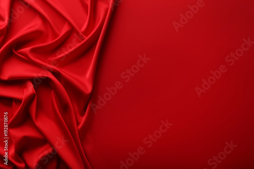 Background of red satin fabric