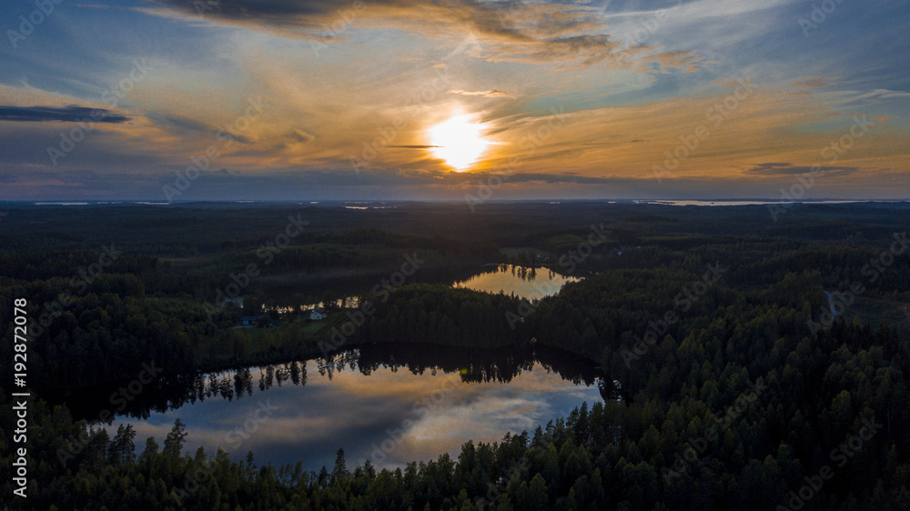 Sunset at Ahvenvaaranlampi, Kesälahti, Finland Sunset at Ahvenvaaranlampi, Kesälahti, Finland