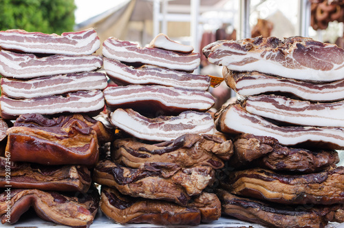 Wallpaper Mural dry and raw bacon Torontodigital.ca