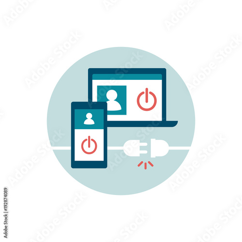 Log out from your account and disconnect