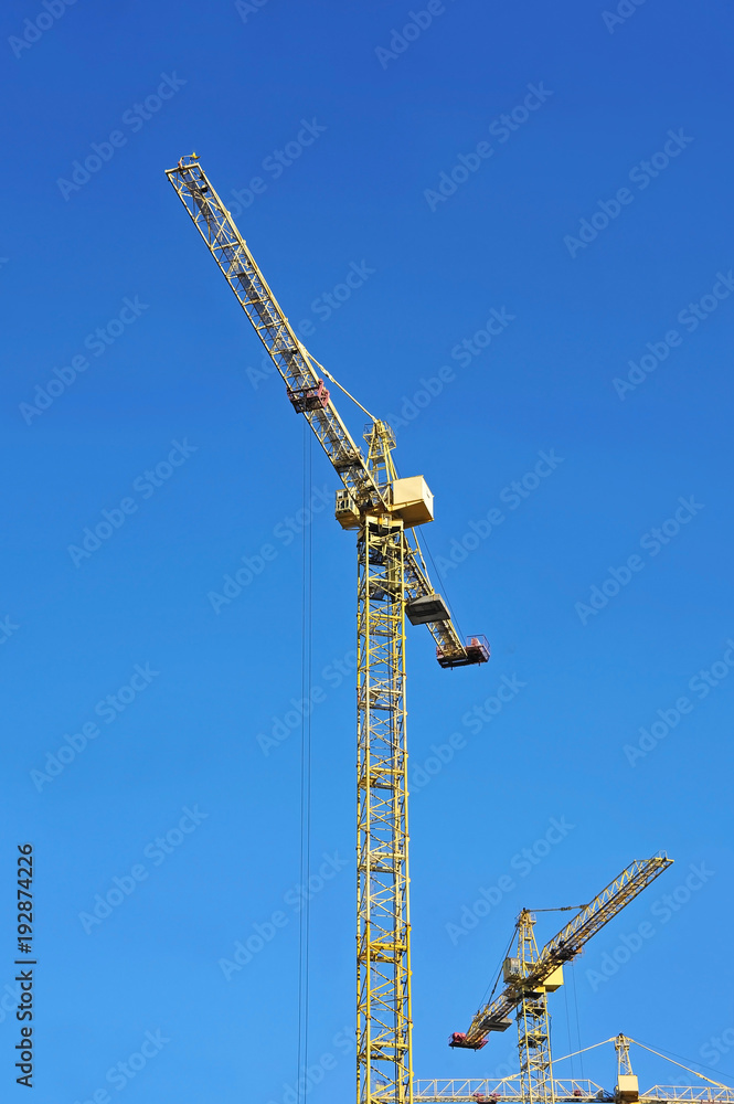 Naklejka premium Construction tower crane
