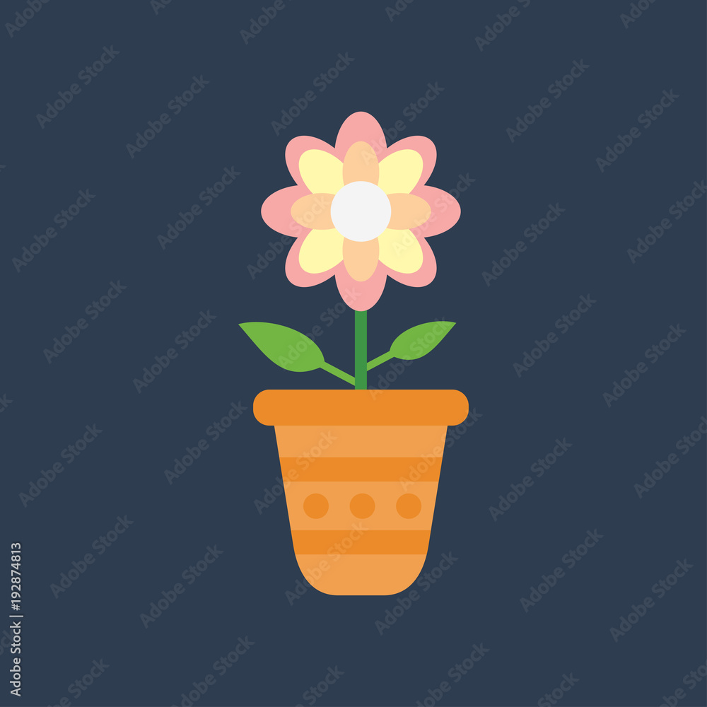 Flower in pot icon Flower in pot icon