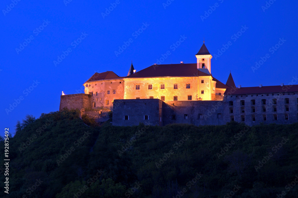 Night view  to the old castle