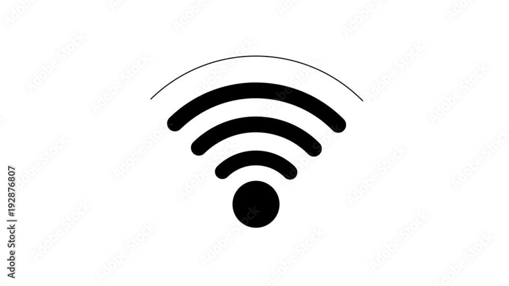 icon connection to the wifi point with a changing level of signal, wireless network icon, wifi symbol, 4K seamless loop animation icon connection to the wifi point with a changing level of signal, wireless network icon, wifi symbol, 4K seamless loop animation