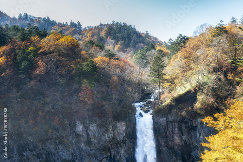 Kegon Falls in the autumn. Akechidaira Plateau  Nikko  Tochigi  Japan.