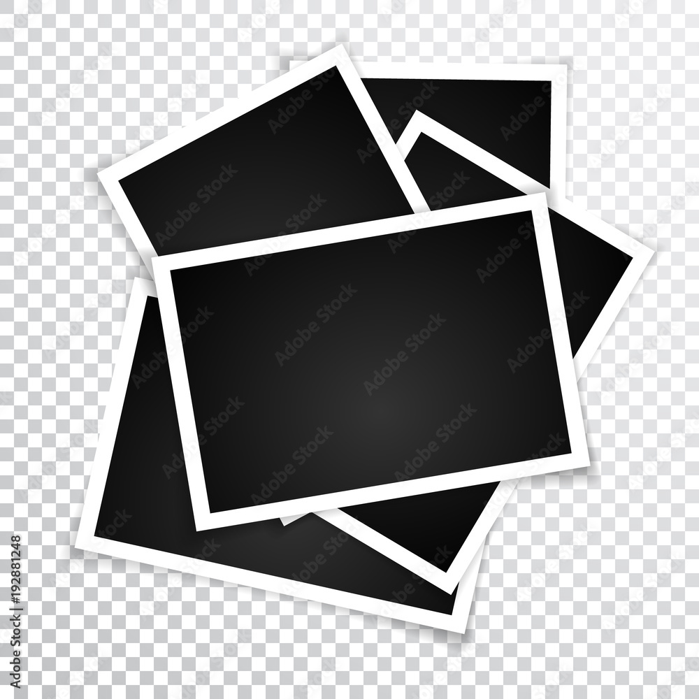 Retro photo frame with shadows. Vector illustration Retro photo frame with shadows. Vector illustration