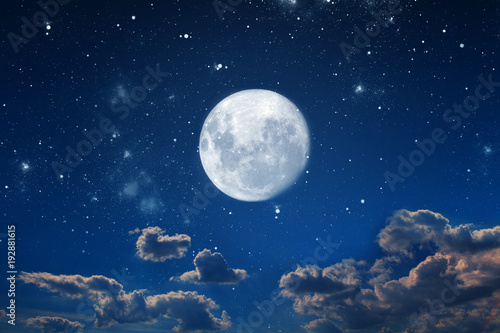 Fototapeta Naklejka Na Ścianę i Meble -  background night sky with stars and moon. Elements of this image furnished by NASA