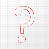 Concept of a hand drawn question mark icon. Vector.