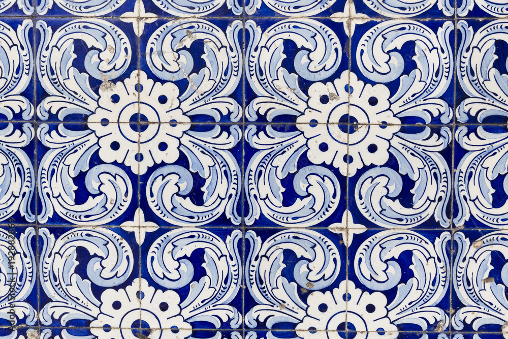 Background of Portuguese tiles