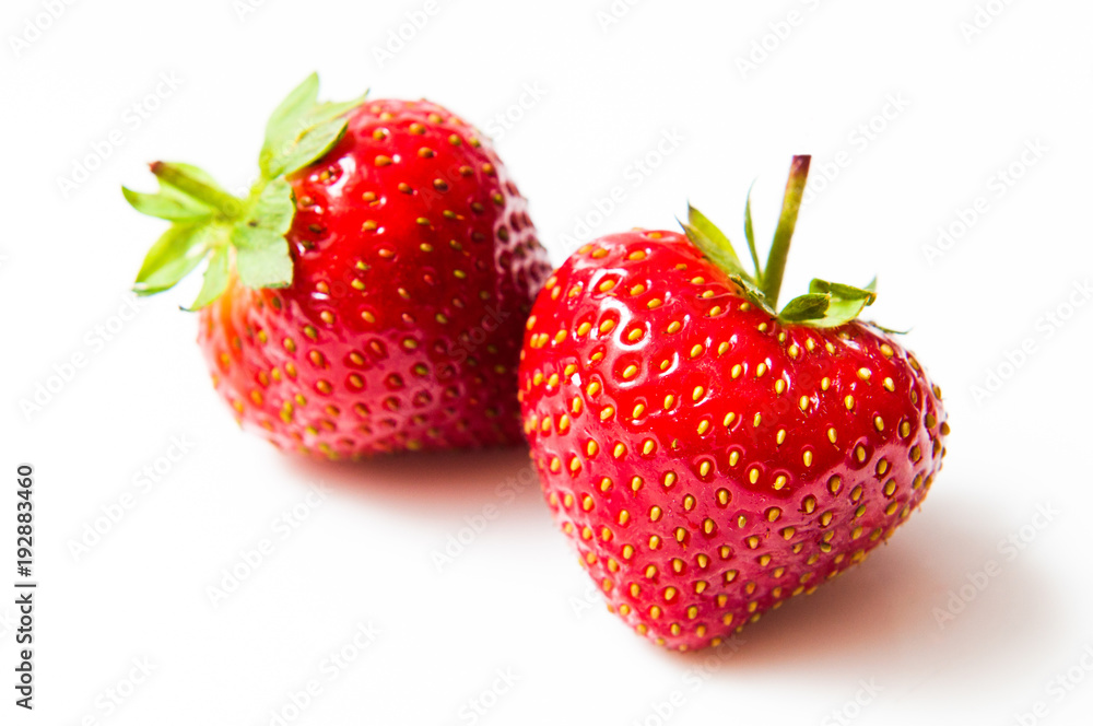 Two fresh strawberry Two fresh strawberry