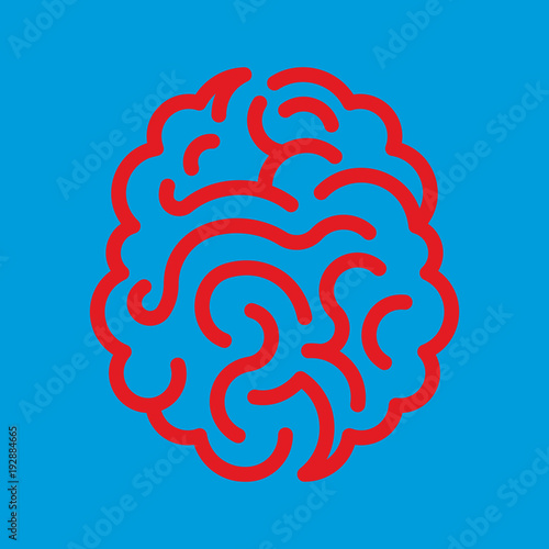 Concept of human brain, vector illustration.Brainstorming creative idea. Innovation and solution. Abstract brain with labyrinth. Vector illustration.
