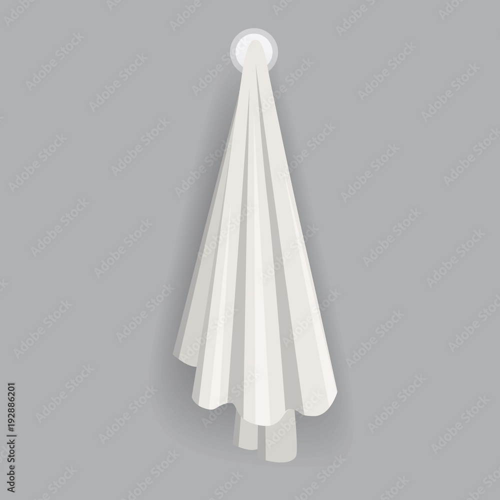 Fluttering white cloth, with folds soft lightweight clear material isolated vector illustration cartoon style Fluttering white cloth, with folds soft lightweight clear material isolated vector illustration cartoon style