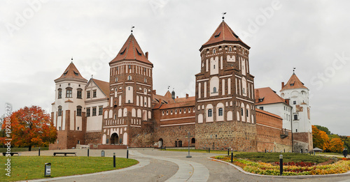 Medieval Mirsky Castle Complex. Autumn.