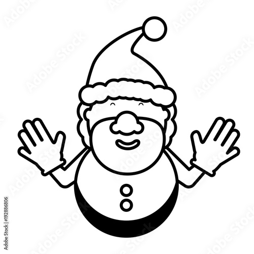 Cartoon santa claus icon