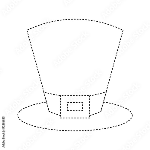 green hat leprechaun for st patricks day vector illustration dotted line image © Gstudio