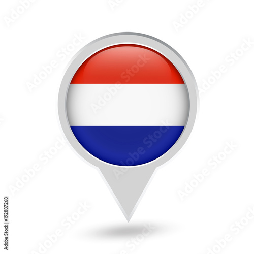 Free Download Netherlands Flag Round Pin Icon - GFXLoad