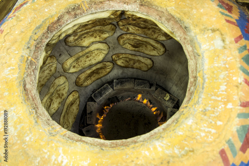 A modern gas furnace for baking Armenian bread