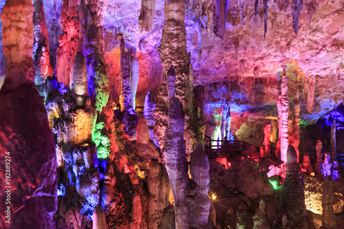 Cave in the Jiuxiang  area in Yunnan in China. photo
