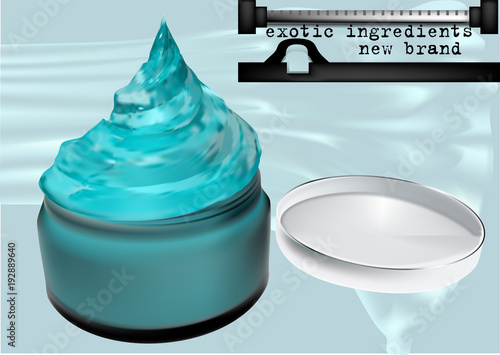 gel on a blue background