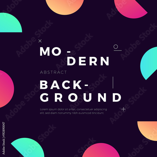 Abstract colorful dark semicircle type background