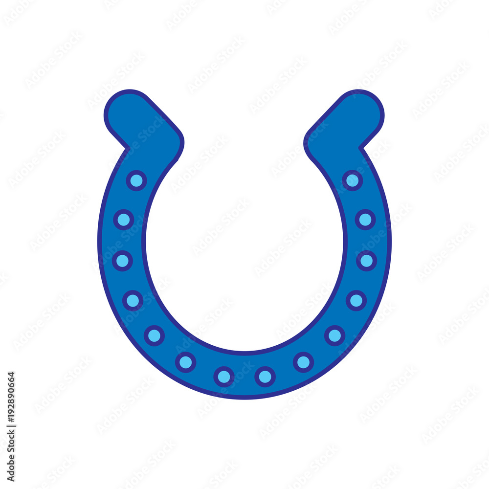 gold horseshoe lucky success talisman vector illustration blue design image gold horseshoe lucky success talisman vector illustration blue design image