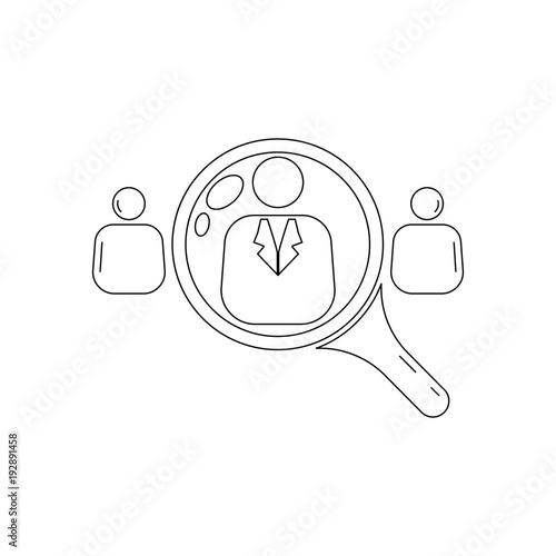 choosing the best of staff icon. Element of head hunting icon. Premium quality graphic design. Signs, outline symbols collection icon for websites, web design, mobile app