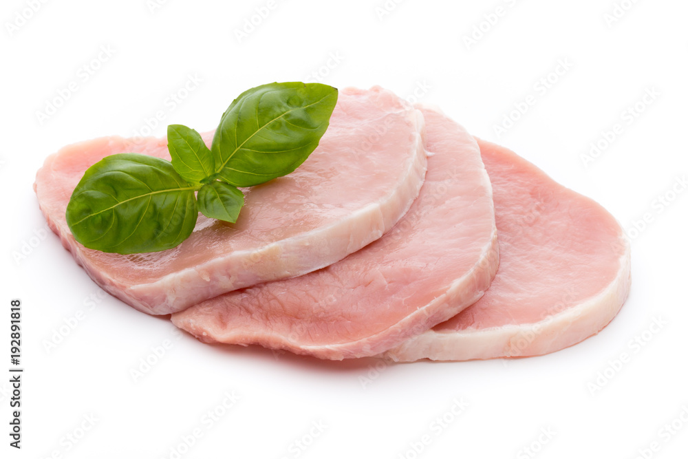 Fresh raw beef steak isolated on white background, top view. Fresh raw beef steak isolated on white background, top view.