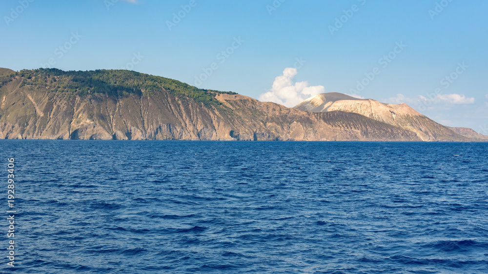 Vulcano Island seen from the sea