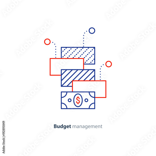 Investment plan, financial structure, saving money, consolidation and diversification