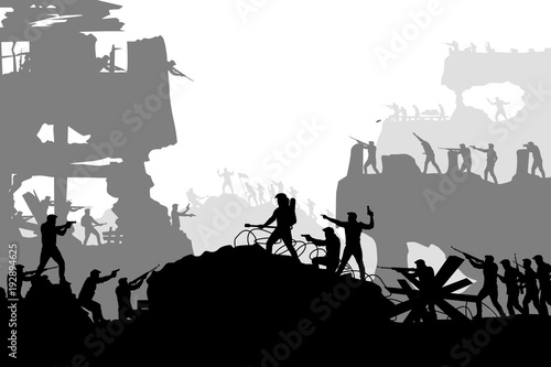 war battle silhouette
