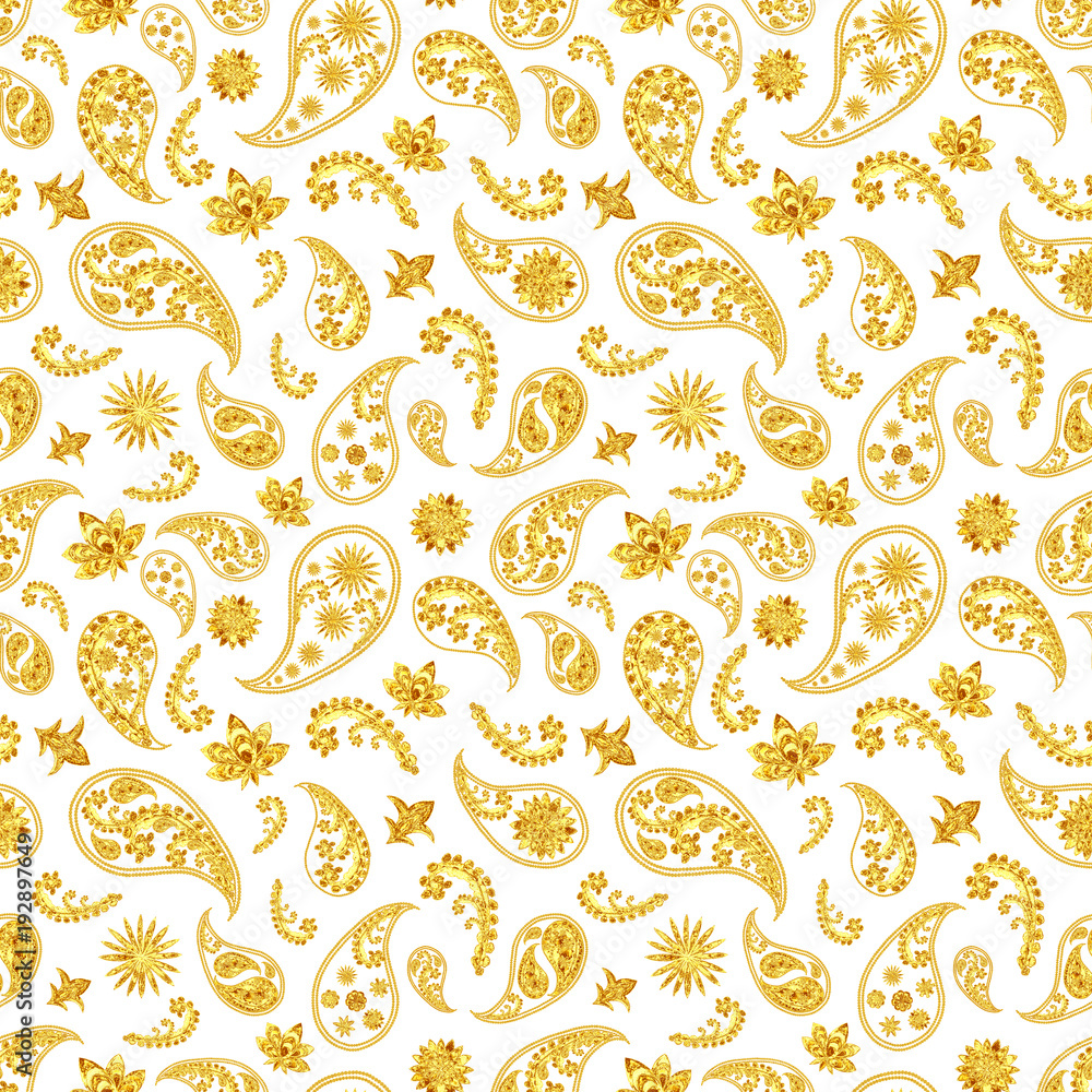 Traditional paisley seamless pattern Traditional paisley seamless pattern