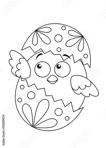 Funny eggs coloring book vector