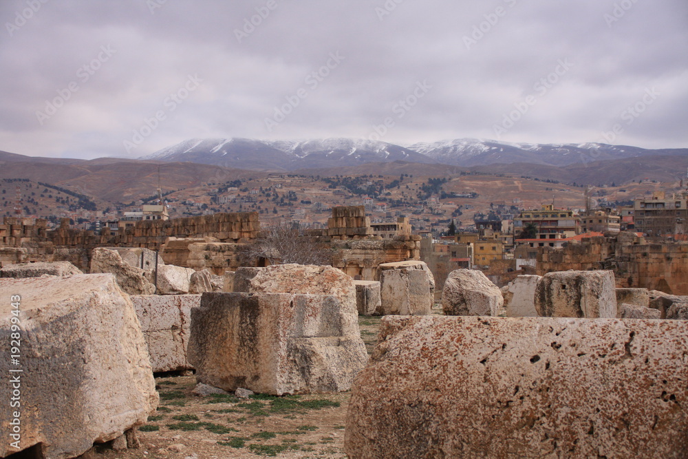 détails des ruines de Baalbek