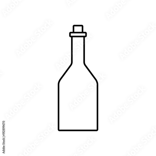 wine bottle line black icon
